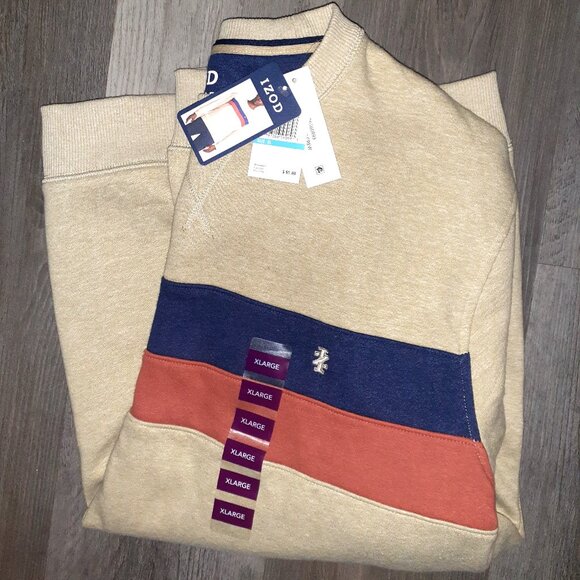 ๐ค IZOD SANDY STRIPPED SWEATER ( SZ: XL ) - NWT - $45 - Picture 1 of 4